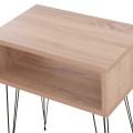 BEDSIDE STAND TODD FK18184.03 MELAMINE IN SONAMA COLOR-METAL LEGS IN BLACK 46x30x59Hcm. BEDSIDE STAND TODD FK18184.03 MELAMINE IN SONAMA COLOR-METAL LEGS IN BLACK 46x30x59Hcm.