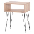 BEDSIDE STAND TODD FK18184.03 MELAMINE IN SONAMA COLOR-METAL LEGS IN BLACK 46x30x59Hcm. BEDSIDE STAND TODD FK18184.03 MELAMINE IN SONAMA COLOR-METAL LEGS IN BLACK 46x30x59Hcm.
