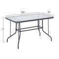 OUTDOOR DINING SET 5PCS ADAM FK10859.01 METAL CHAIRS & TABLE 120x70cm GREY OUTDOOR DINING SET 5PCS ADAM FK10859.01 METAL CHAIRS & TABLE 120x70cm GREY