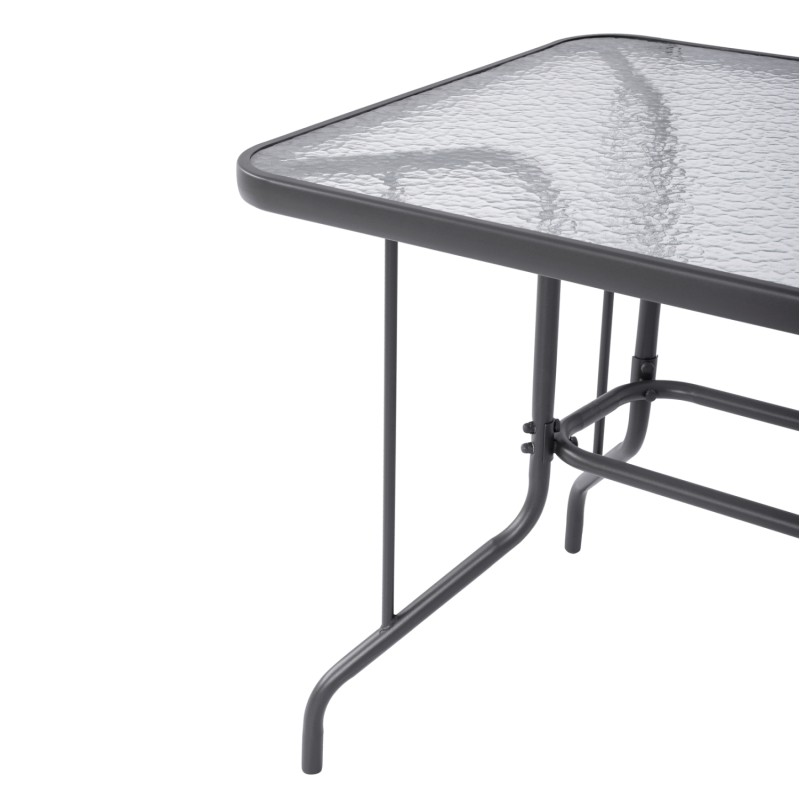 OUTDOOR DINING SET 5PCS ADAM FK10859.01 METAL CHAIRS & TABLE 120x70cm GREY OUTDOOR DINING SET 5PCS ADAM FK10859.01 METAL CHAIRS & TABLE 120x70cm GREY