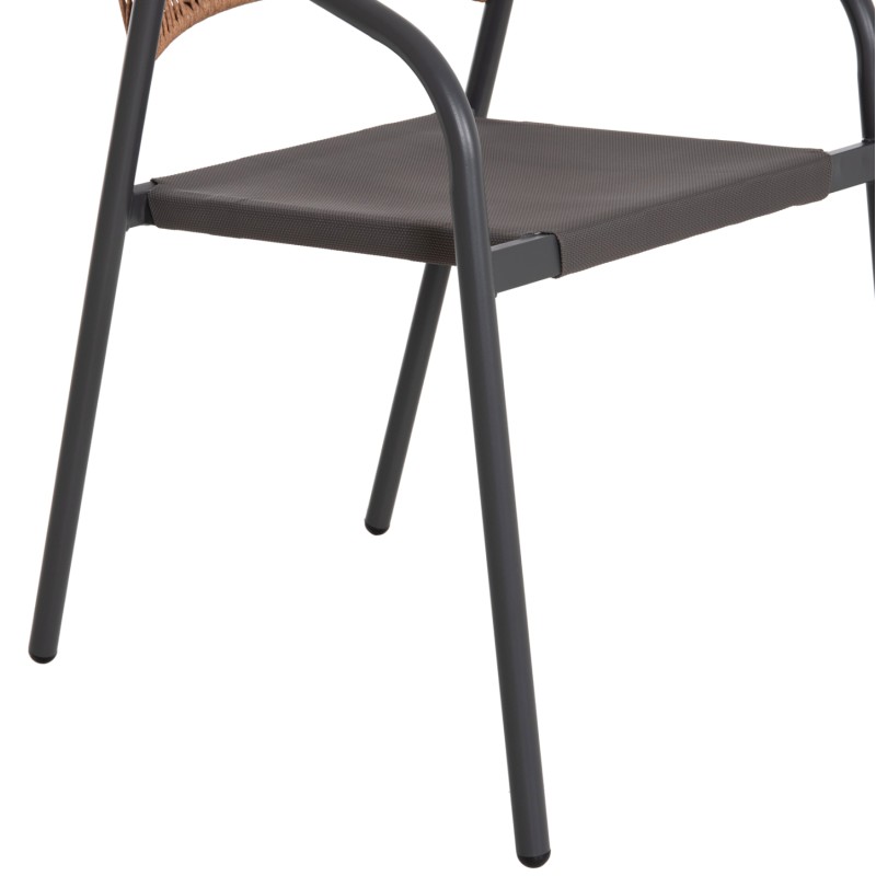 OUTDOOR DINING SET 5PCS ADAM FK10859.01 METAL CHAIRS & TABLE 120x70cm GREY OUTDOOR DINING SET 5PCS ADAM FK10859.01 METAL CHAIRS & TABLE 120x70cm GREY