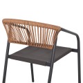 OUTDOOR DINING SET 5PCS ADAM FK10859.01 METAL CHAIRS & TABLE 120x70cm GREY OUTDOOR DINING SET 5PCS ADAM FK10859.01 METAL CHAIRS & TABLE 120x70cm GREY