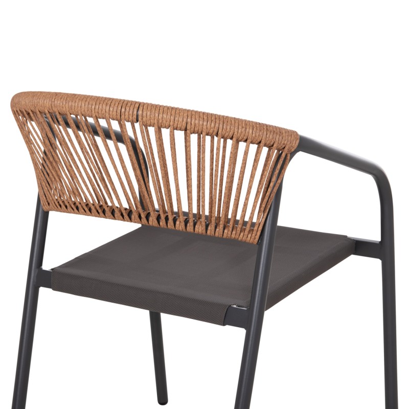 OUTDOOR DINING SET 5PCS ADAM FK10859.01 METAL CHAIRS & TABLE 120x70cm GREY OUTDOOR DINING SET 5PCS ADAM FK10859.01 METAL CHAIRS & TABLE 120x70cm GREY