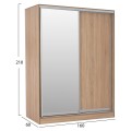 BEDROOM SET 3PCS EDDY FK10883.03 BOUCLE FABRIC IN BEIGE--MELAMINE IN SONAMA BEDROOM SET 3PCS EDDY FK10883.03 BOUCLE FABRIC IN BEIGE--MELAMINE IN SONAMA