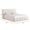 BEDROOM SET 3PCS EDDY FK10883.03 BOUCLE FABRIC IN BEIGE--MELAMINE IN SONAMA BEDROOM SET 3PCS EDDY FK10883.03 BOUCLE FABRIC IN BEIGE--MELAMINE IN SONAMA