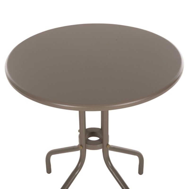 OUTDOOR DINING SET 3PCS LINO FK10728.04-- 2 METAL CHAIRS--ROUND TABLE Φ60cm CHAMPAGNE
