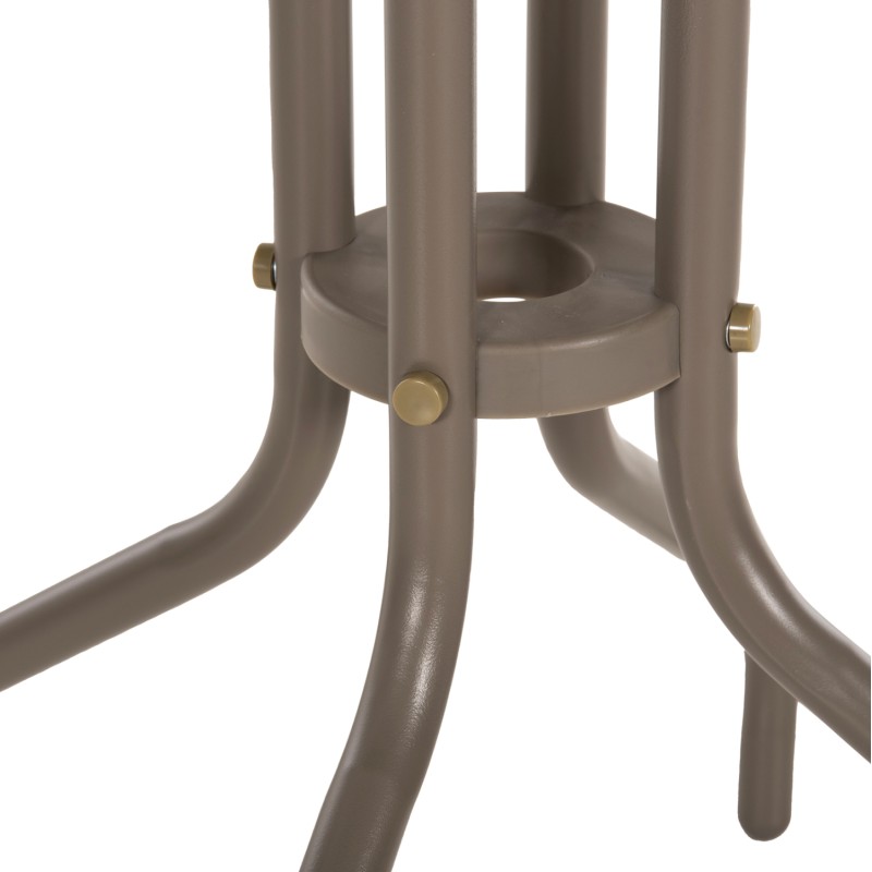 OUTDOOR DINING SET 3PCS LINO FK10728.04-- 2 METAL CHAIRS--ROUND TABLE Φ60cm CHAMPAGNE