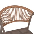 OUTDOOR DINING SET 3PCS LINO FK10728.04-- 2 METAL CHAIRS--ROUND TABLE Φ60cm CHAMPAGNE