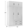 BEDROOM SET 6PCS CARLY FK10884.05 MELAMINE IN WHITE--GREY FABRIC BEDROOM SET 6PCS CARLY FK10884.05 MELAMINE IN WHITE--GREY FABRIC