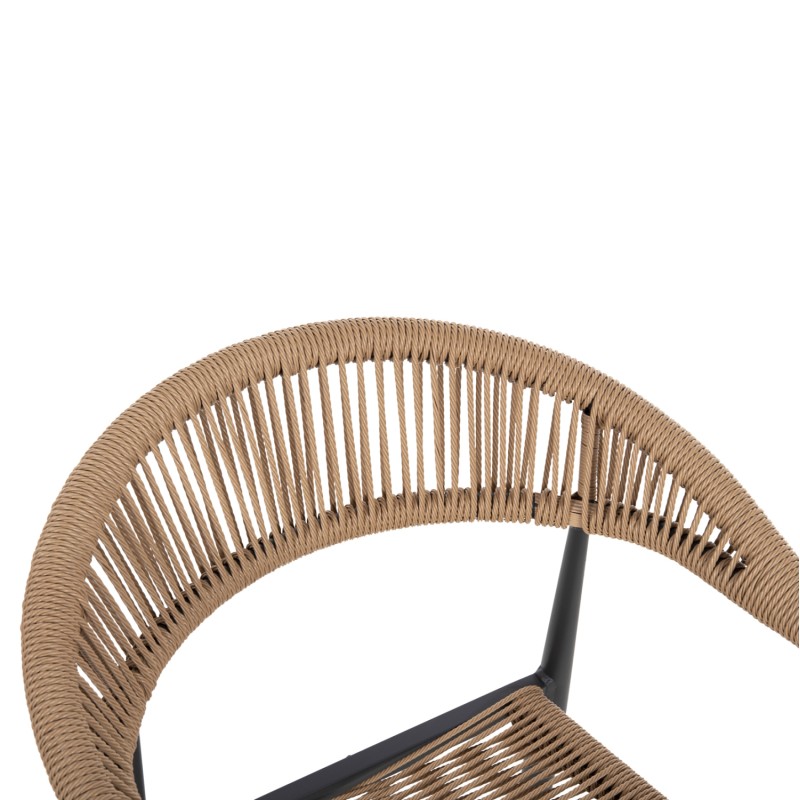OUTDOOR DINING SET 5PCS TABER FK10834.02 DARK GREY ALUMINUM--POLYWOOD--P.E.RATTAN BEIGE