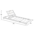 BEACH LOUNGER IKARIA ΗΜ10718.03 PINE WOOD IN WHITE-OLEFIN IN GREY-WITH CUSHION 20cm. BEACH LOUNGER IKARIA ΗΜ10718.03 PINE WOOD IN WHITE-OLEFIN IN GREY-WITH CUSHION 20cm.