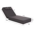 BEACH LOUNGER IKARIA ΗΜ10718.03 PINE WOOD IN WHITE-OLEFIN IN GREY-WITH CUSHION 20cm. BEACH LOUNGER IKARIA ΗΜ10718.03 PINE WOOD IN WHITE-OLEFIN IN GREY-WITH CUSHION 20cm.