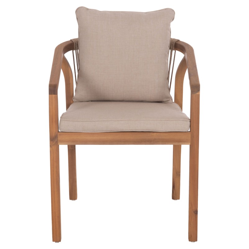 OUTDOOR DINING SET 7PCS CONTREL FK10899.01 ACACIA WOOD IN NATURAL--CUSHIONS IN BEIGE