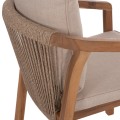 OUTDOOR DINING SET 7PCS CONTREL FK10899.01 ACACIA WOOD IN NATURAL--CUSHIONS IN BEIGE