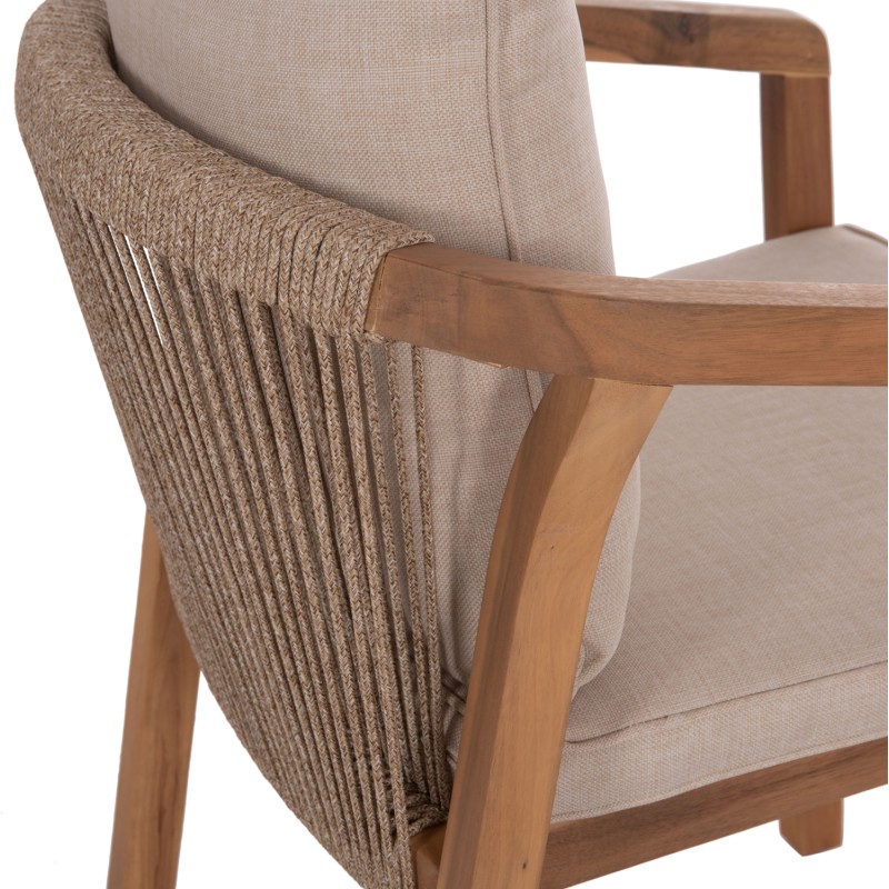 OUTDOOR DINING SET 7PCS CONTREL FK10899.01 ACACIA WOOD IN NATURAL--CUSHIONS IN BEIGE