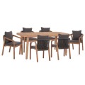 OUTDOOR DINING SET 7PCS CONTREL FK10899.02 ACACIA WOOD IN NATURAL--CUSHIONS IN GREY OUTDOOR DINING SET 7PCS CONTREL FK10899.02 ACACIA WOOD IN NATURAL--CUSHIONS IN GREY