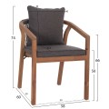 OUTDOOR DINING SET 7PCS CONTREL FK10899.02 ACACIA WOOD IN NATURAL--CUSHIONS IN GREY OUTDOOR DINING SET 7PCS CONTREL FK10899.02 ACACIA WOOD IN NATURAL--CUSHIONS IN GREY