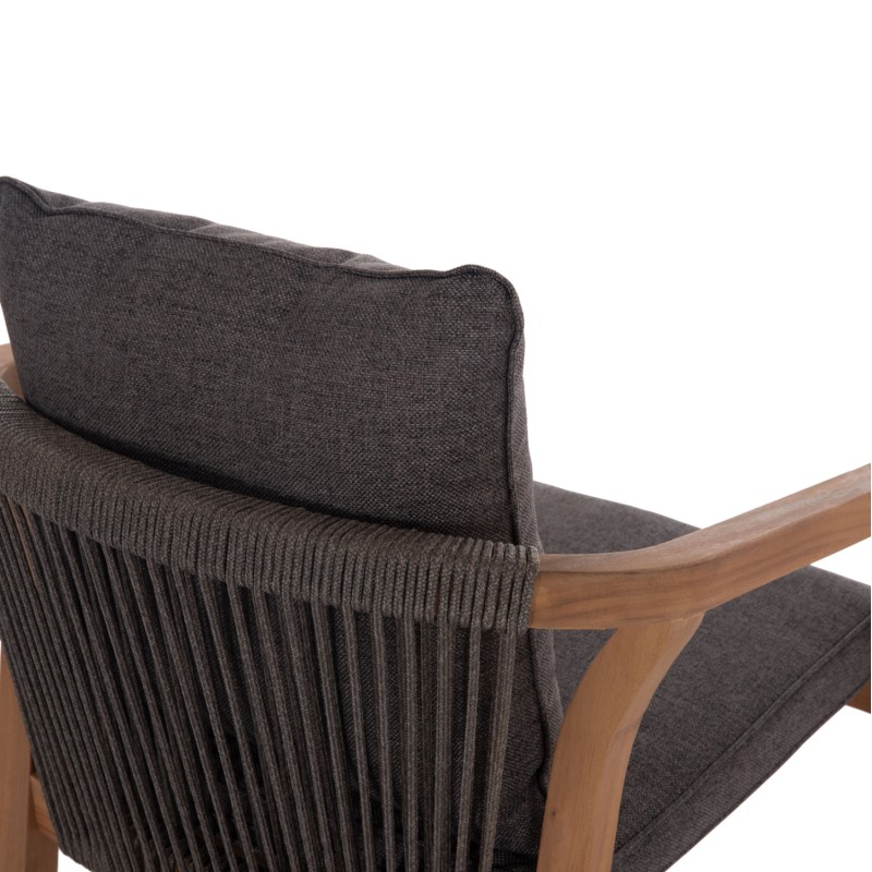 OUTDOOR DINING SET 5PCS PARAISO FK10898.02 ACACIA WOOD IN NATURAL--CUSHIONS IN GREY