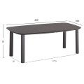 OUTDOOR DINING SET 7PCS DOSUN FK10910.01 ALUMINUM-ROPE-OLEFIN CUSHION COVERS---GREY