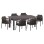 OUTDOOR DINING SET 7PCS DOSUN FK10910.01 ALUMINUM-ROPE-OLEFIN CUSHION COVERS---GREY