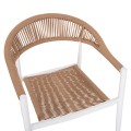 OUTDOOR DINING SET 5PCS GRET FK21022 WHITE METAL TABLE--ALUMINUM CHAIRS OUTDOOR DINING SET 5PCS GRET FK21022 WHITE METAL TABLE--ALUMINUM CHAIRS