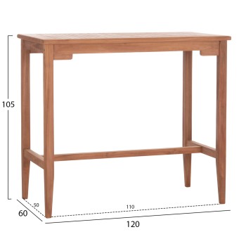 SET BAR TABLE WITH 4 BAR STOOLS NIKOL FK10916 TEAK WOOD IN NATURAL COLOR SET BAR TABLE WITH 4 BAR STOOLS NIKOL FK10916 TEAK WOOD IN NATURAL COLOR