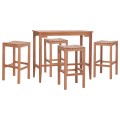 SET BAR TABLE WITH 4 BAR STOOLS NIKOL FK10916 TEAK WOOD IN NATURAL COLOR SET BAR TABLE WITH 4 BAR STOOLS NIKOL FK10916 TEAK WOOD IN NATURAL COLOR