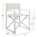 OUTDOOR DINING SET 5PCS DUPRE FK21021 ALUMINUM CHAIRS & METAL TABLE 150x90cm--WHITE OUTDOOR DINING SET 5PCS DUPRE FK21021 ALUMINUM CHAIRS & METAL TABLE 150x90cm--WHITE