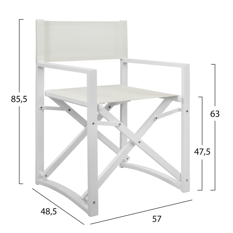 OUTDOOR DINING SET 5PCS DUPRE FK21021 ALUMINUM CHAIRS & METAL TABLE 150x90cm--WHITE OUTDOOR DINING SET 5PCS DUPRE FK21021 ALUMINUM CHAIRS & METAL TABLE 150x90cm--WHITE