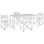 OUTDOOR DINING SET 5PCS DUPRE FK21021 ALUMINUM CHAIRS & METAL TABLE 150x90cm--WHITE