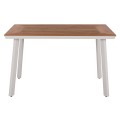OUTDOOR DINING SET 5PCS TABER FK10837.02 ALUMINUM CHAIRS & TABLE--POLYWOOD--WHITE
