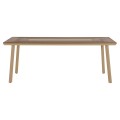 OUTDOOR DINING SET 7PCS SAGA FK10839.01 CHAIRS & TABLE ALUMINUM-POLYWOOD--CHAMPAGNE
