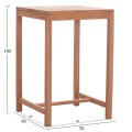 SET BAR TABLE WITH 2 BAR STOOLS BOLMAR FK10917 TEAK WOOD IN NATURAL COLOR SET BAR TABLE WITH 2 BAR STOOLS BOLMAR FK10917 TEAK WOOD IN NATURAL COLOR