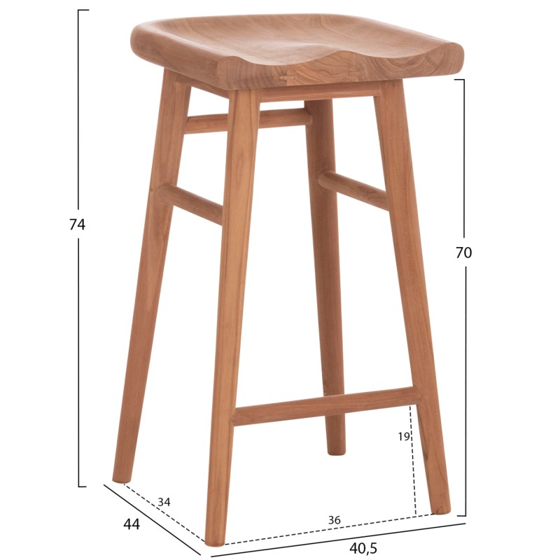 SET BAR TABLE WITH 2 BAR STOOLS BOLMAR FK10917 TEAK WOOD IN NATURAL COLOR SET BAR TABLE WITH 2 BAR STOOLS BOLMAR FK10917 TEAK WOOD IN NATURAL COLOR