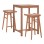 SET BAR TABLE WITH 2 BAR STOOLS BOLMAR FK10917 TEAK WOOD IN NATURAL COLOR