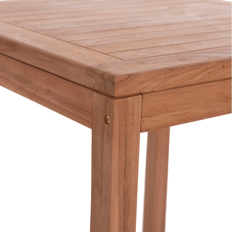SET BAR TABLE WITH 2 BAR STOOLS PRESSCOT FK10918 TEAK WOOD IN NATURAL COLOR SET BAR TABLE WITH 2 BAR STOOLS PRESSCOT FK10918 TEAK WOOD IN NATURAL COLOR