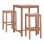 SET BAR TABLE WITH 2 BAR STOOLS PRESSCOT FK10918 TEAK WOOD IN NATURAL COLOR