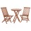 OUTDOOR DINING SET 3PCS FOLDABLE HEIDEL FK10921 TEAK WOOD IN NATURAL