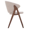 DINING CHAIR HANA FK9746.11 RUBBERWOOD IN BLACK-FABRIC IN GREY 55,5x60x85Hcm. DINING CHAIR HANA FK9746.11 RUBBERWOOD IN BLACK-FABRIC IN GREY 55,5x60x85Hcm.