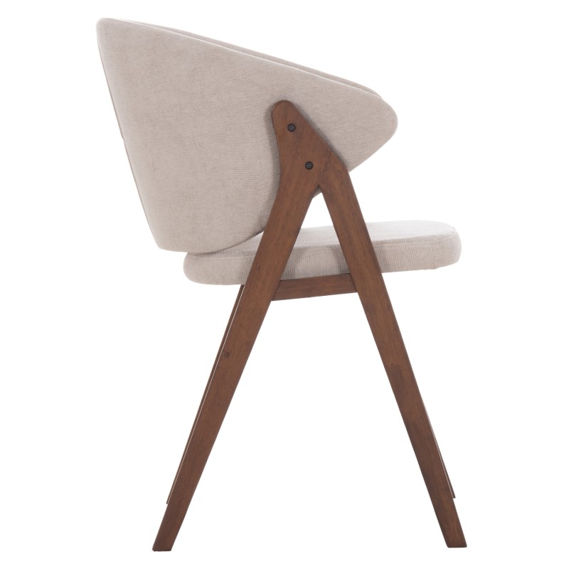 DINING CHAIR HANA FK9746.11 RUBBERWOOD IN BLACK-FABRIC IN GREY 55,5x60x85Hcm. DINING CHAIR HANA FK9746.11 RUBBERWOOD IN BLACK-FABRIC IN GREY 55,5x60x85Hcm.