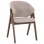 DINING CHAIR HANA FK9746.11 RUBBERWOOD IN BLACK-FABRIC IN GREY 55,5x60x85Hcm.