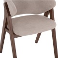 DINING CHAIR HANA FK9746.11 RUBBERWOOD IN BLACK-FABRIC IN GREY 55,5x60x85Hcm. DINING CHAIR HANA FK9746.11 RUBBERWOOD IN BLACK-FABRIC IN GREY 55,5x60x85Hcm.