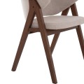DINING CHAIR HANA FK9746.11 RUBBERWOOD IN BLACK-FABRIC IN GREY 55,5x60x85Hcm. DINING CHAIR HANA FK9746.11 RUBBERWOOD IN BLACK-FABRIC IN GREY 55,5x60x85Hcm.