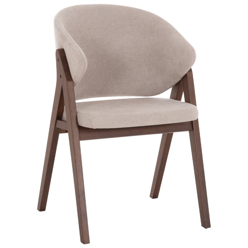 DINING CHAIR HANA FK9746.11 RUBBERWOOD IN BLACK-FABRIC IN GREY 55,5x60x85Hcm. DINING CHAIR HANA FK9746.11 RUBBERWOOD IN BLACK-FABRIC IN GREY 55,5x60x85Hcm.