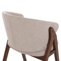 DINING CHAIR HANA FK9746.11 RUBBERWOOD IN BLACK-FABRIC IN GREY 55,5x60x85Hcm. DINING CHAIR HANA FK9746.11 RUBBERWOOD IN BLACK-FABRIC IN GREY 55,5x60x85Hcm.