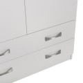 WARDROBE 3-LEAF WITH LOFT CARLY FK10891.05 MELAMINE IN WHITE 150x55x240Hcm