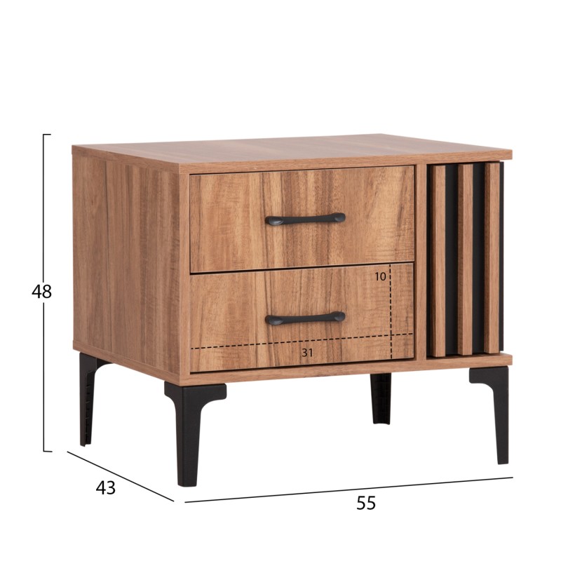 BEDROOM FURNITURE SET 6PCS HARRY FK10912.01 MELAMINE IN NATURAL WOOD & BLACK--FOR MATTRESS 160X200cm BEDROOM FURNITURE SET 6PCS HARRY FK10912.01 MELAMINE IN NATURAL WOOD & BLACK--FOR MATTRESS 160X200cm