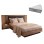 DOUBLE BED WITH MATTRESS HARRY FK10914.01 MELAMINE IN NATURAL WOOD COLOR & BLACK--FOR 160x200cm