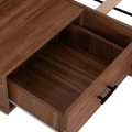 DOUBLE BED WITH MATTRESS HARRY FK10914.01 MELAMINE IN NATURAL WOOD COLOR & BLACK--FOR 160x200cm