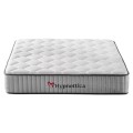 DOUBLE BED WITH MATTRESS HARRY FK10914.01 MELAMINE IN NATURAL WOOD COLOR & BLACK--FOR 160x200cm